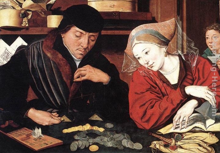 Marinus van Reymerswaele The Banker and His Wife